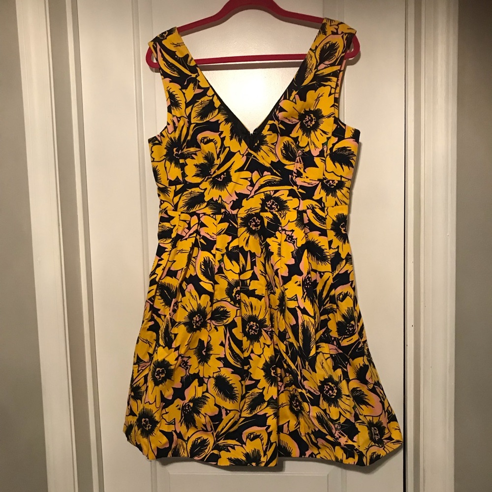 J. Crew sunflower dress
